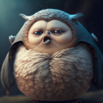 very_fat_funny_owls_face_melting_round_blob_young_ma