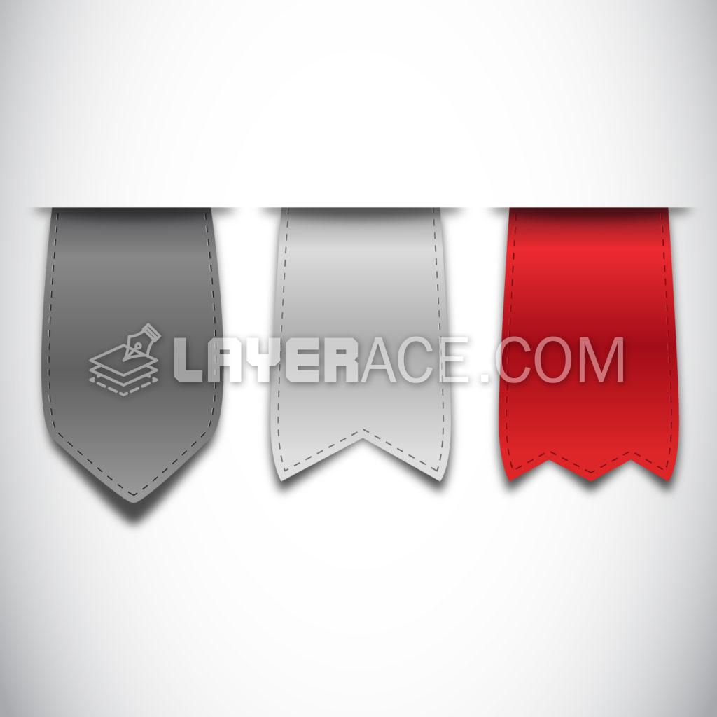 Vector Bookmark Ribbons