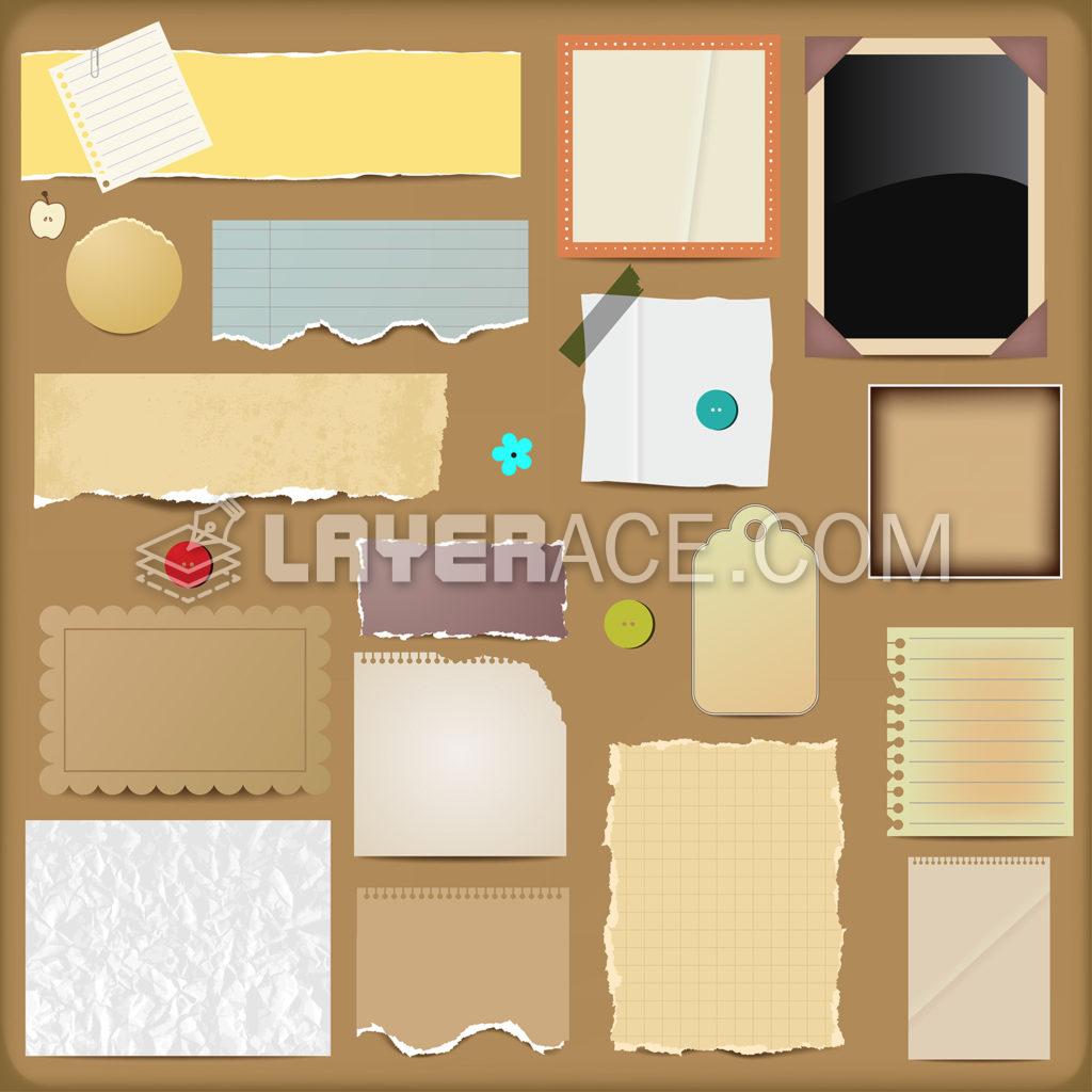 Vector Paper Scrapbooking Set