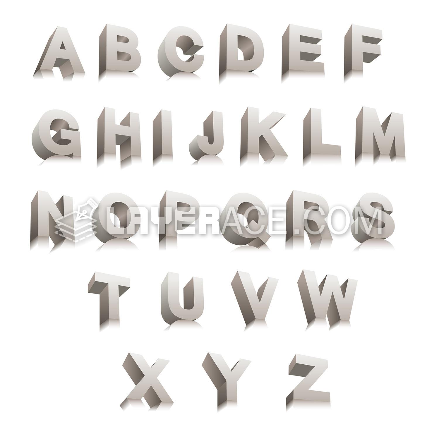 Vector 3d Letters