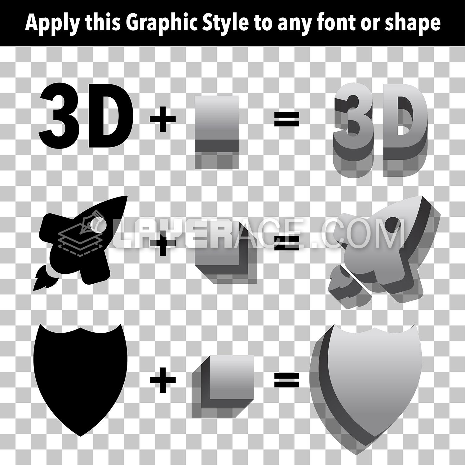 Gray 3d Vector Graphic Style