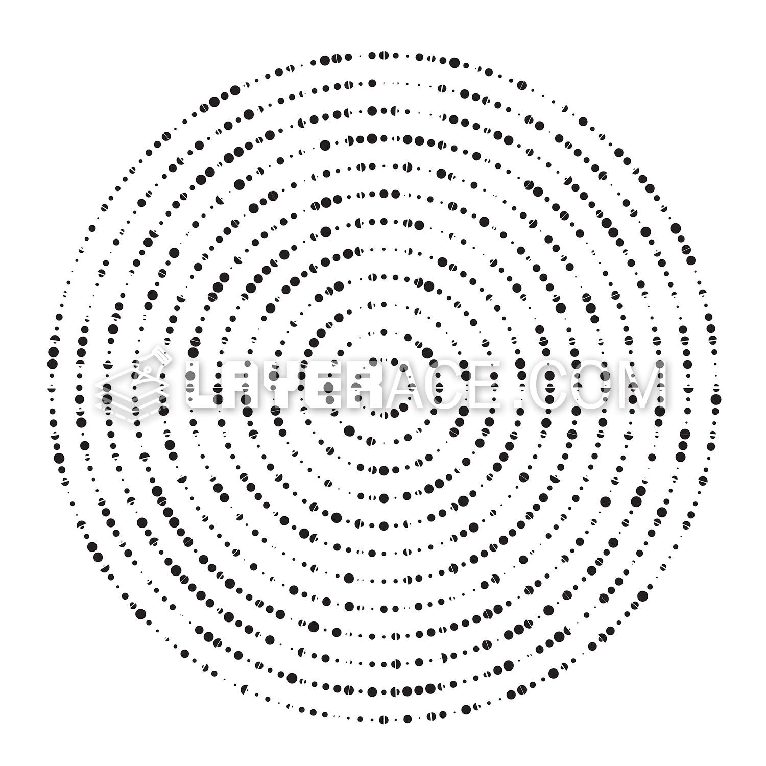 Halftone Circle Design Element