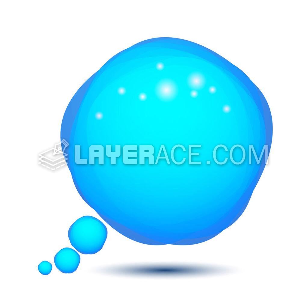 Blue Vector Speech Bubble