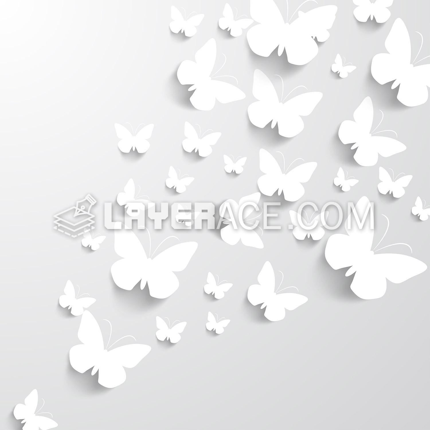 Vector Cutout Butterflies