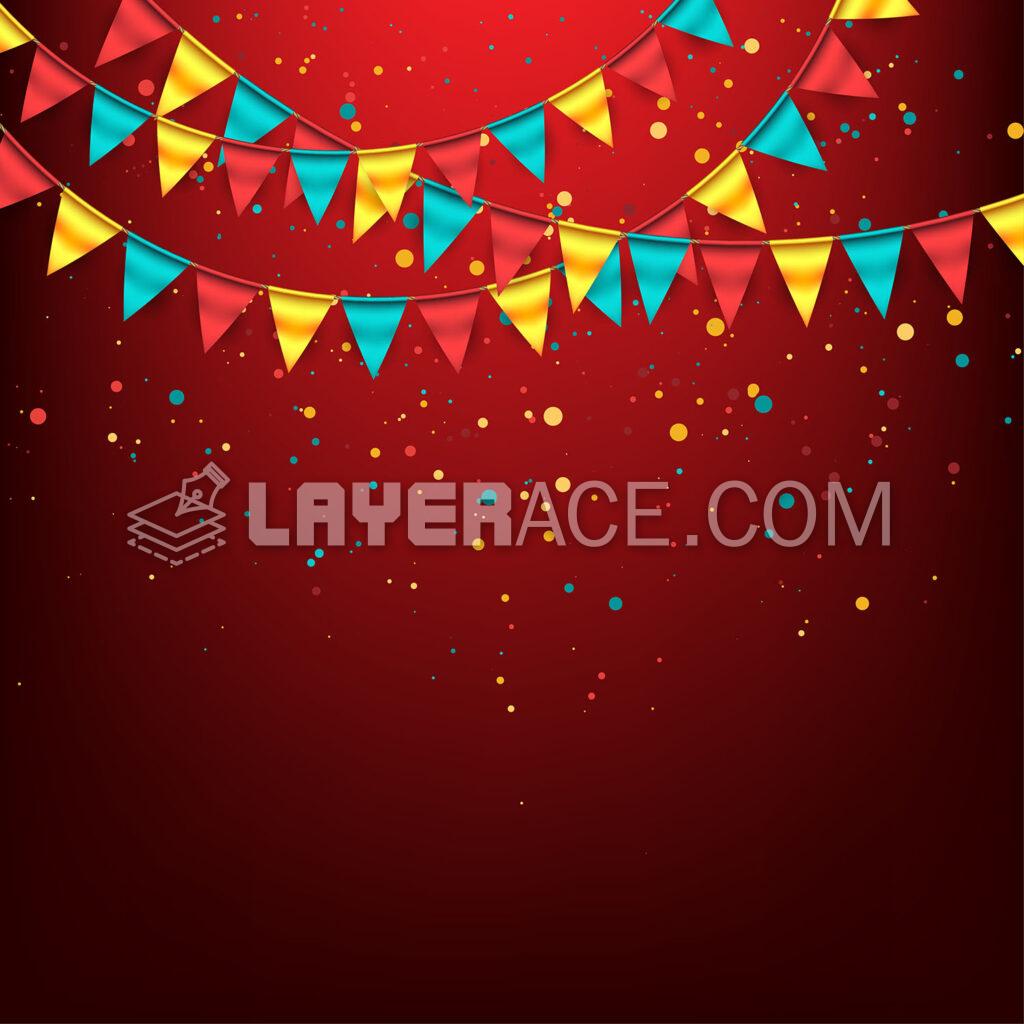 Vector Bunting Flag Garland