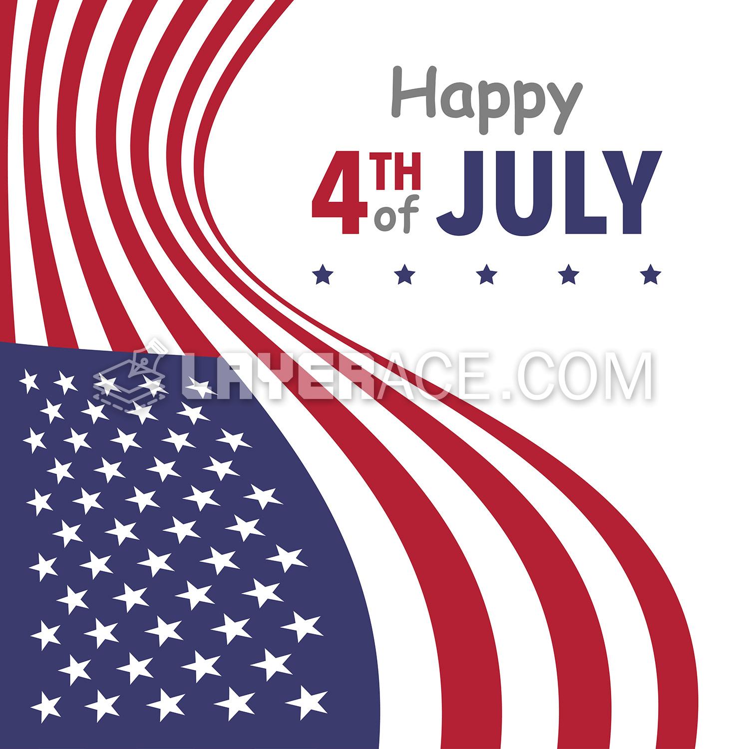 Happy 4th July Vector