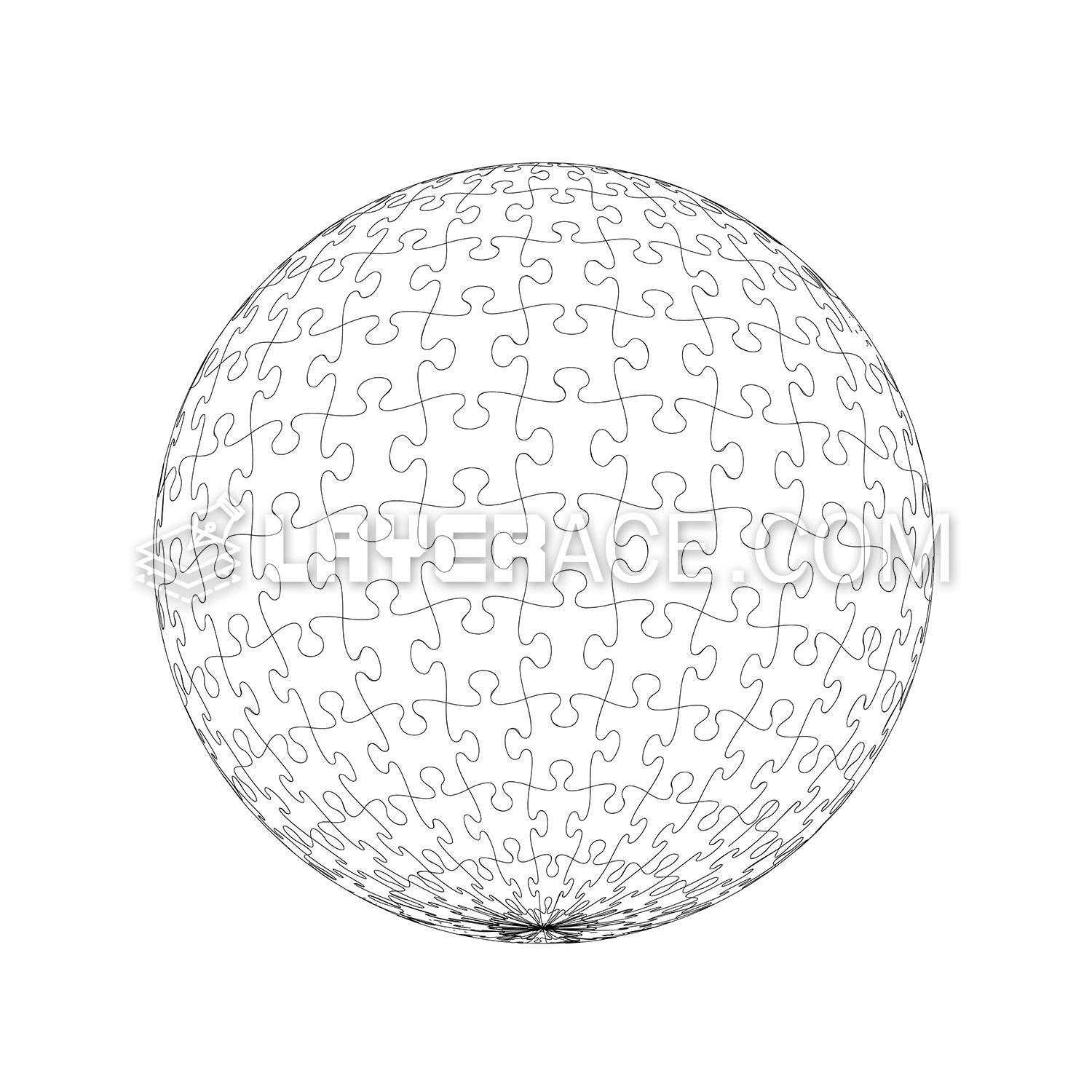 Globe With Jigsaw Puzzle LayerAce Com