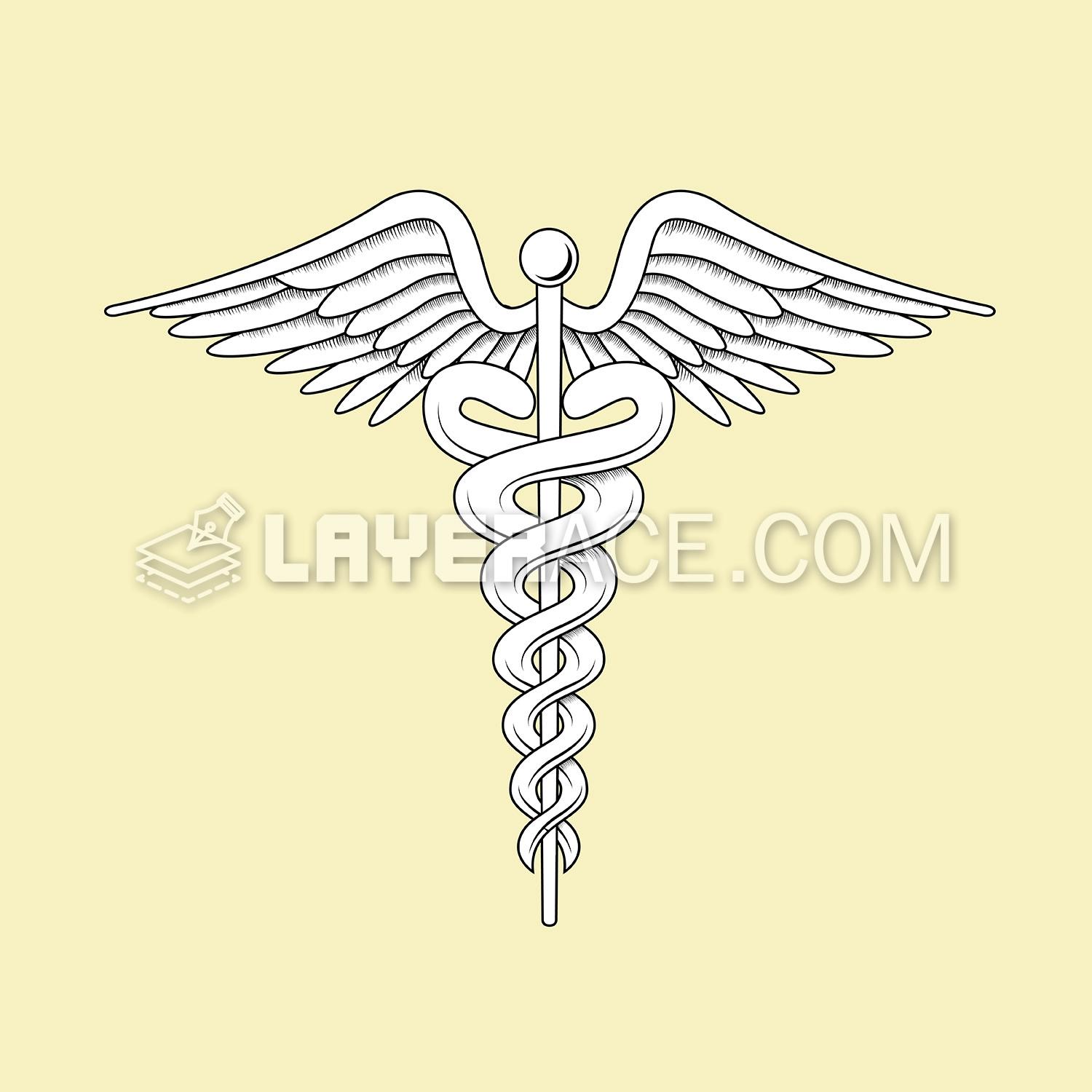 Vector Medical Caduceus Sign