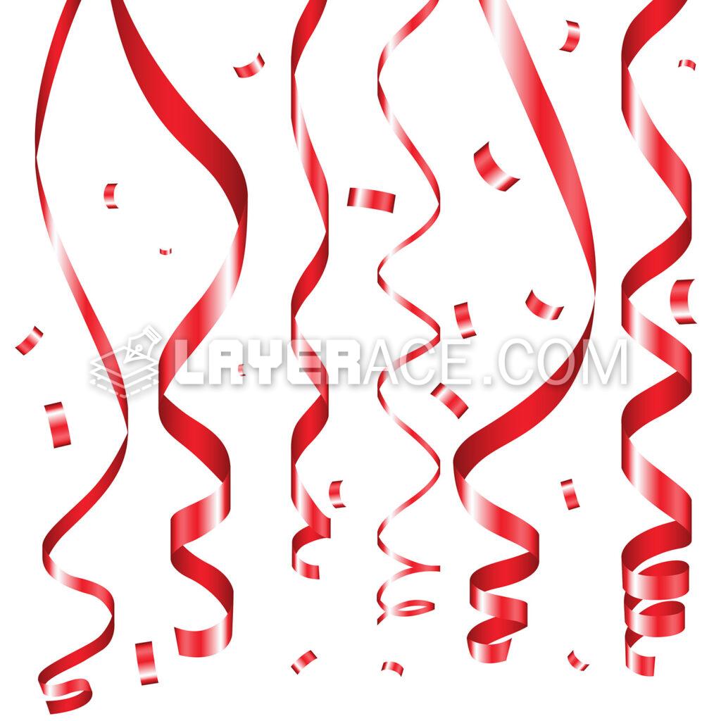 Red Serpentine Ribbons