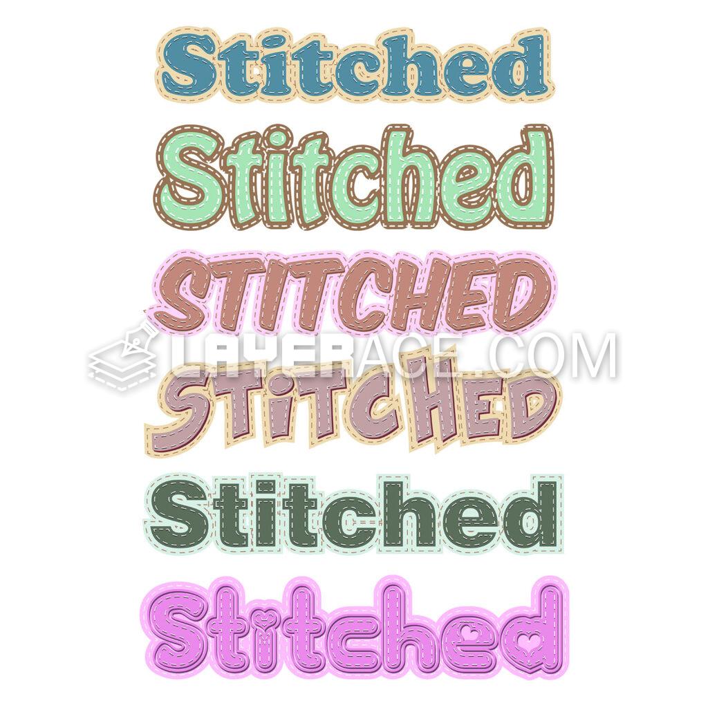 Stitched Text Style for Illustrator