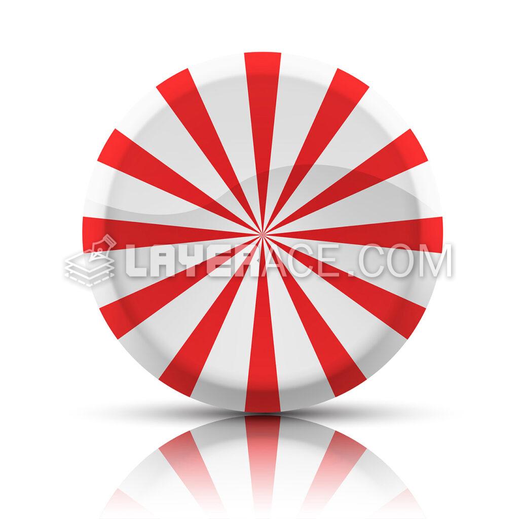 Striped Round Candy Icon
