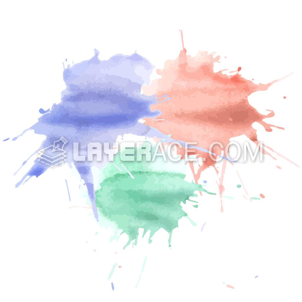 Vector Watercolor Stains
