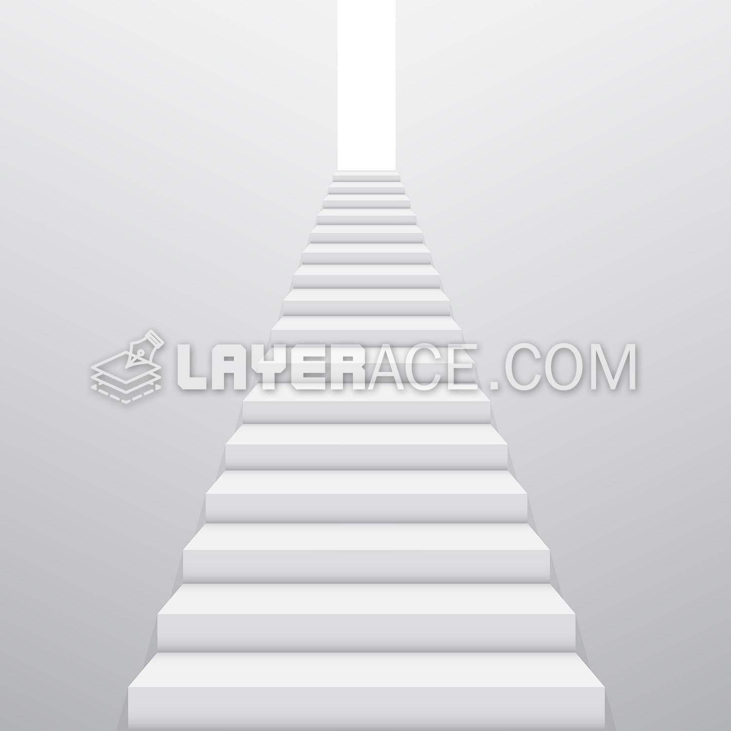 Vector White Staircase