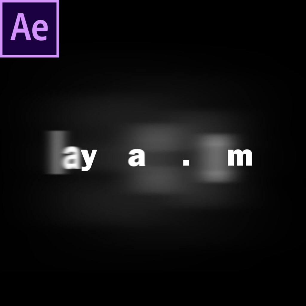 Blurred Text Reveal After Effects Project File