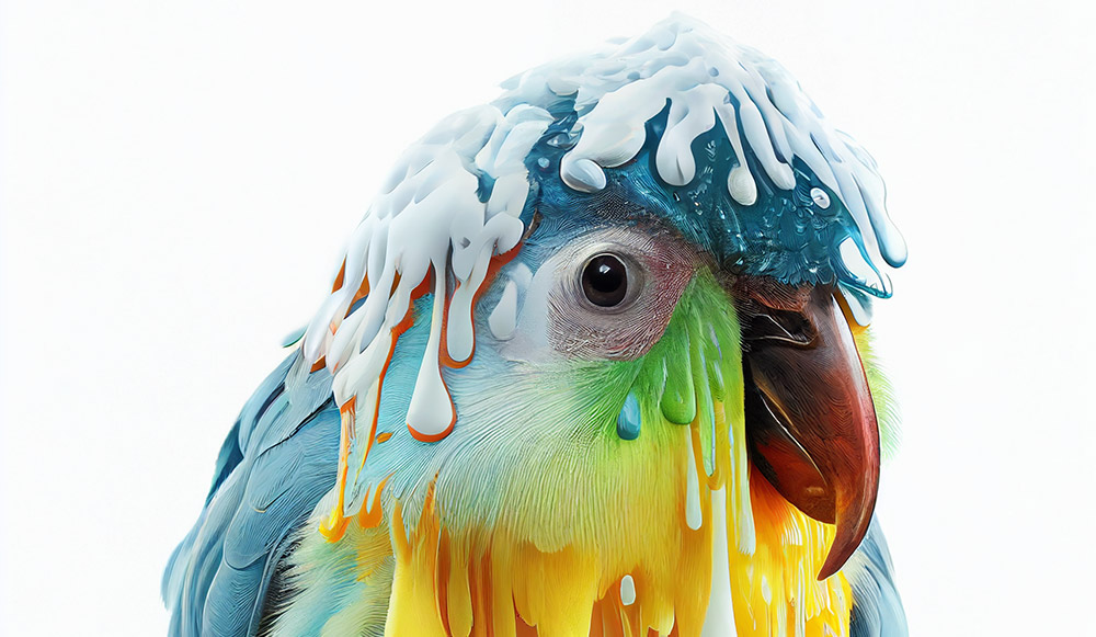 Beautiful Ai Generated Parrot Artwork