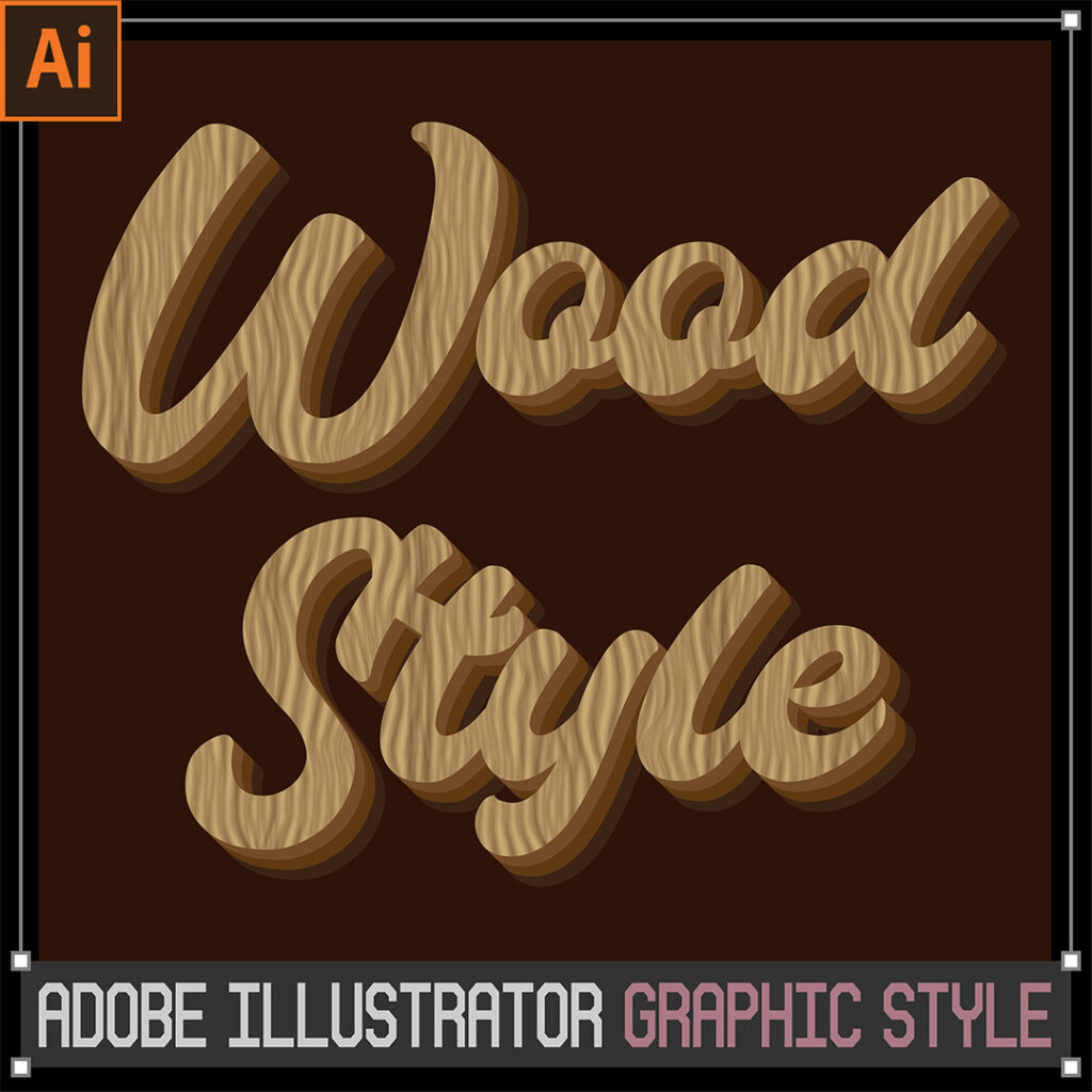 Vector Wood Graphic Style for Adobe Illustrator