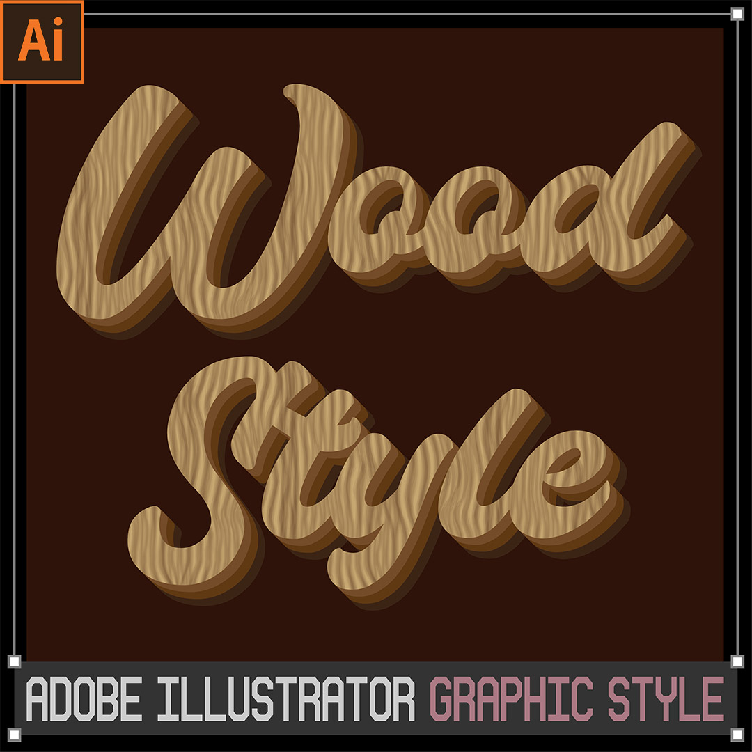 Vector Wood Graphic Style for Adobe Illustrator