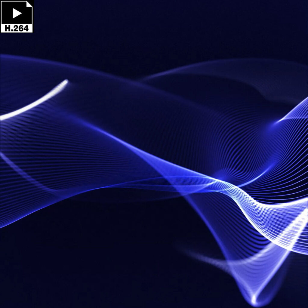 Smooth blue fluid wavy motion graphic