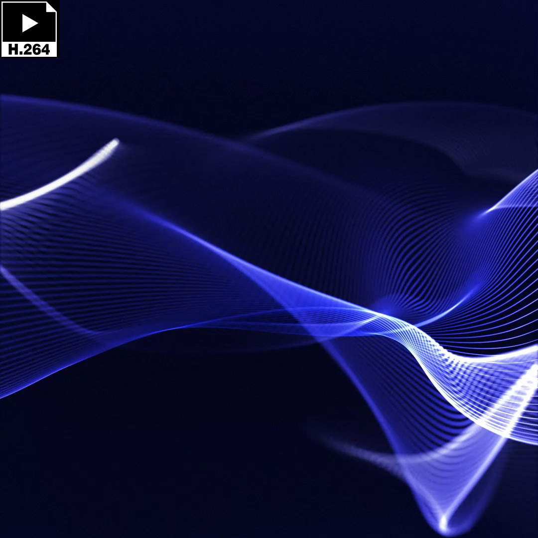 Smooth blue fluid wavy motion graphic