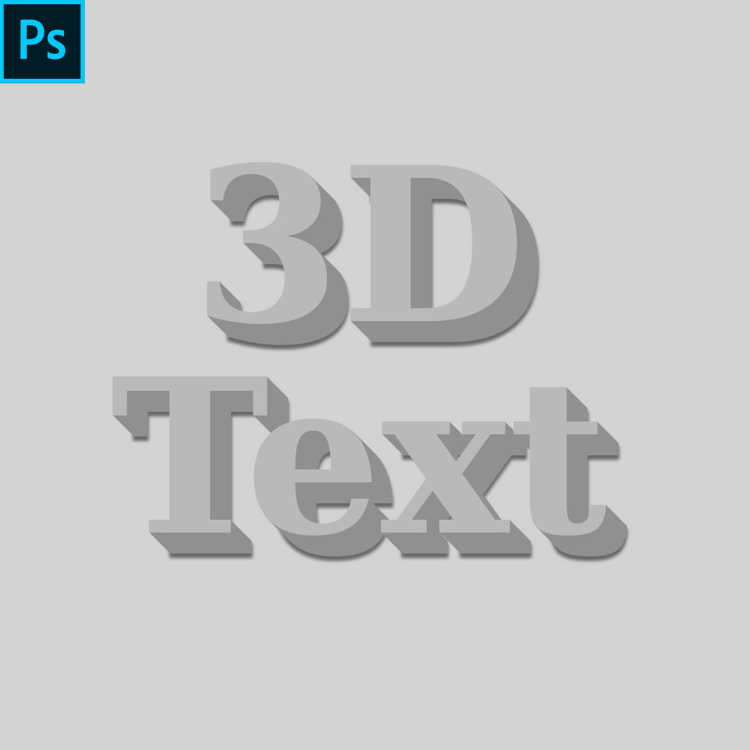 Simple Minimal 3D Text Layer Style PSD