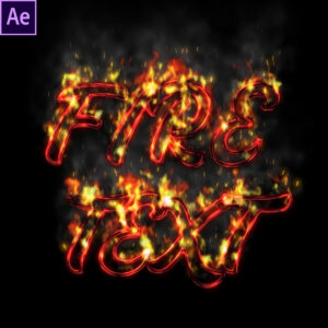 After Effects Fire template for text or logo