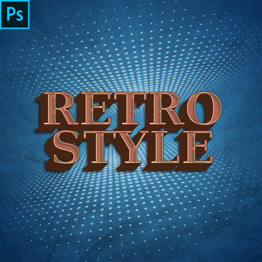 Retro Text Style PSD
