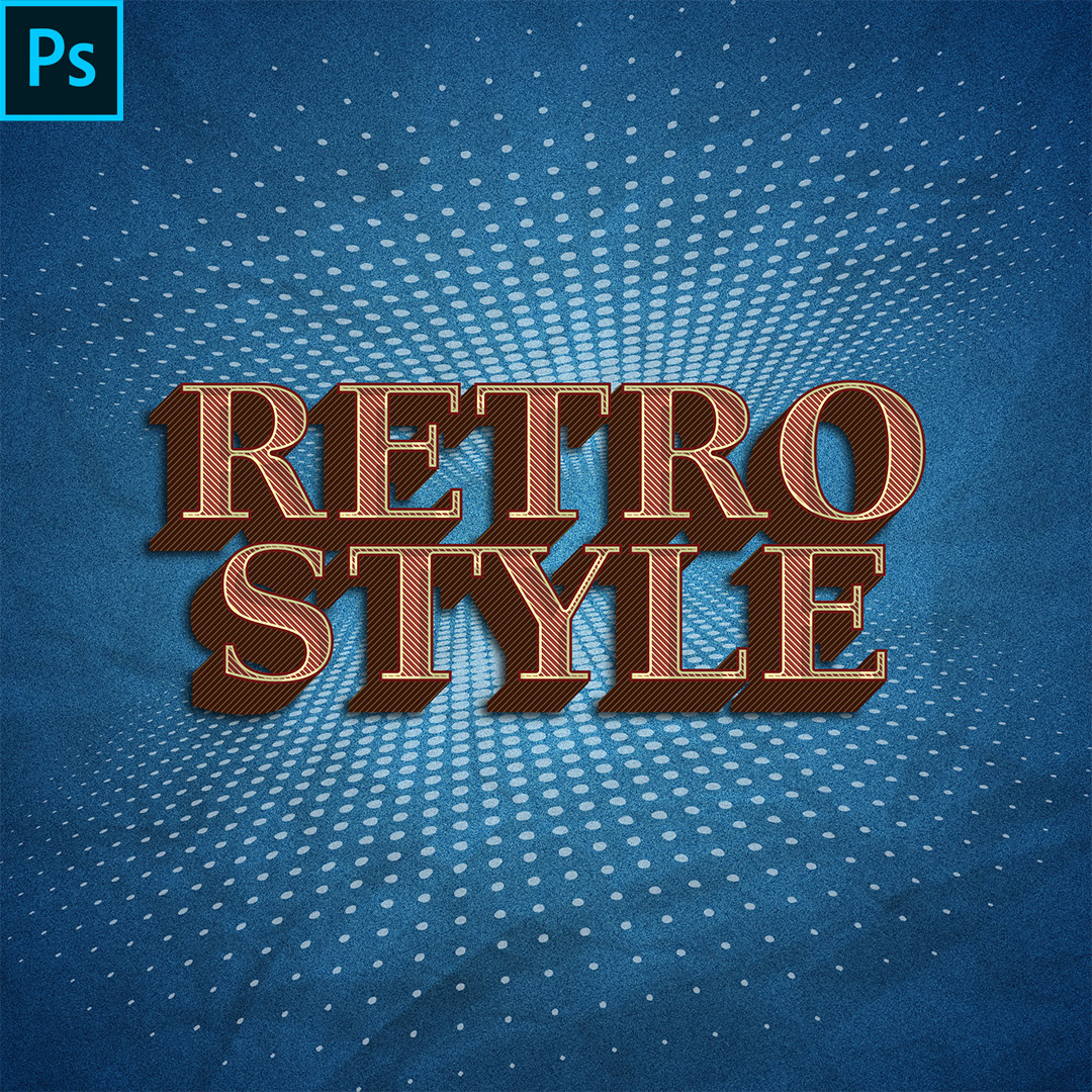 Retro Text Style PSD